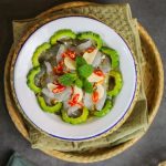 raw shrimp with fish sauces